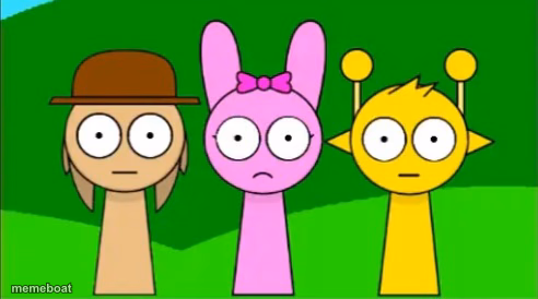 Tunner, Pinki, and Simon staring at you - meme generator image preview