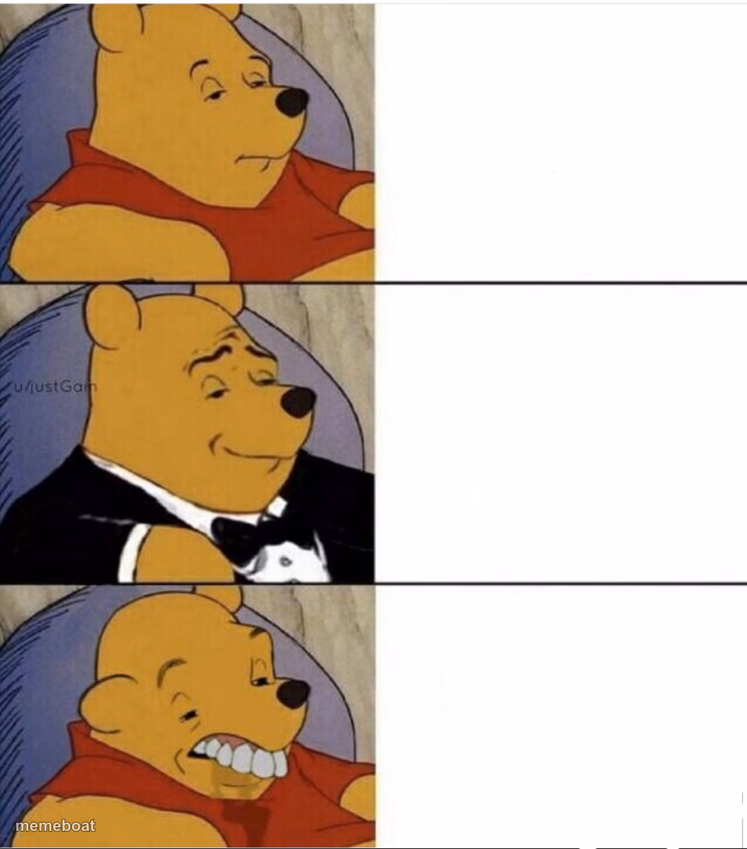 Tuxedo Pooh With Idiot - meme generator image preview