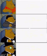 Tuxedo Winnie the Pooh 4 panel