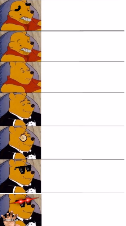 Tuxedo Winnie the pooh 7 panel - meme generator image preview
