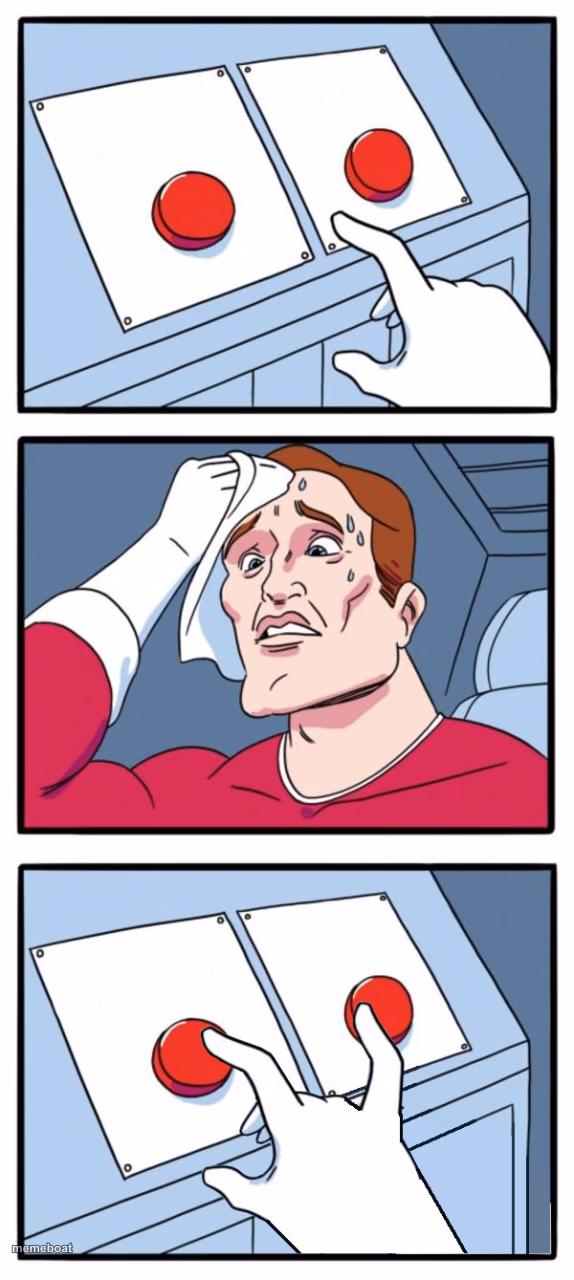 Two buttons pressed - meme generator image preview