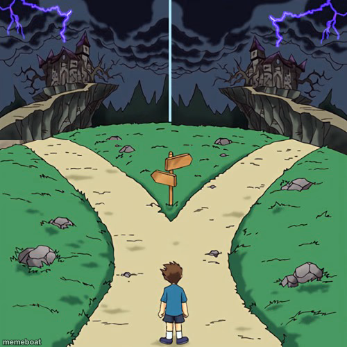 Two castles (both dark) - meme generator image preview