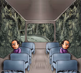 Two Guys on a Bus Meme dark