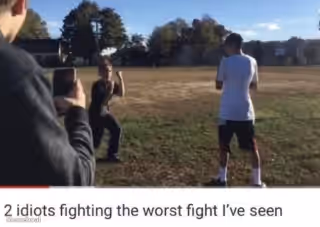 two idiots fighting