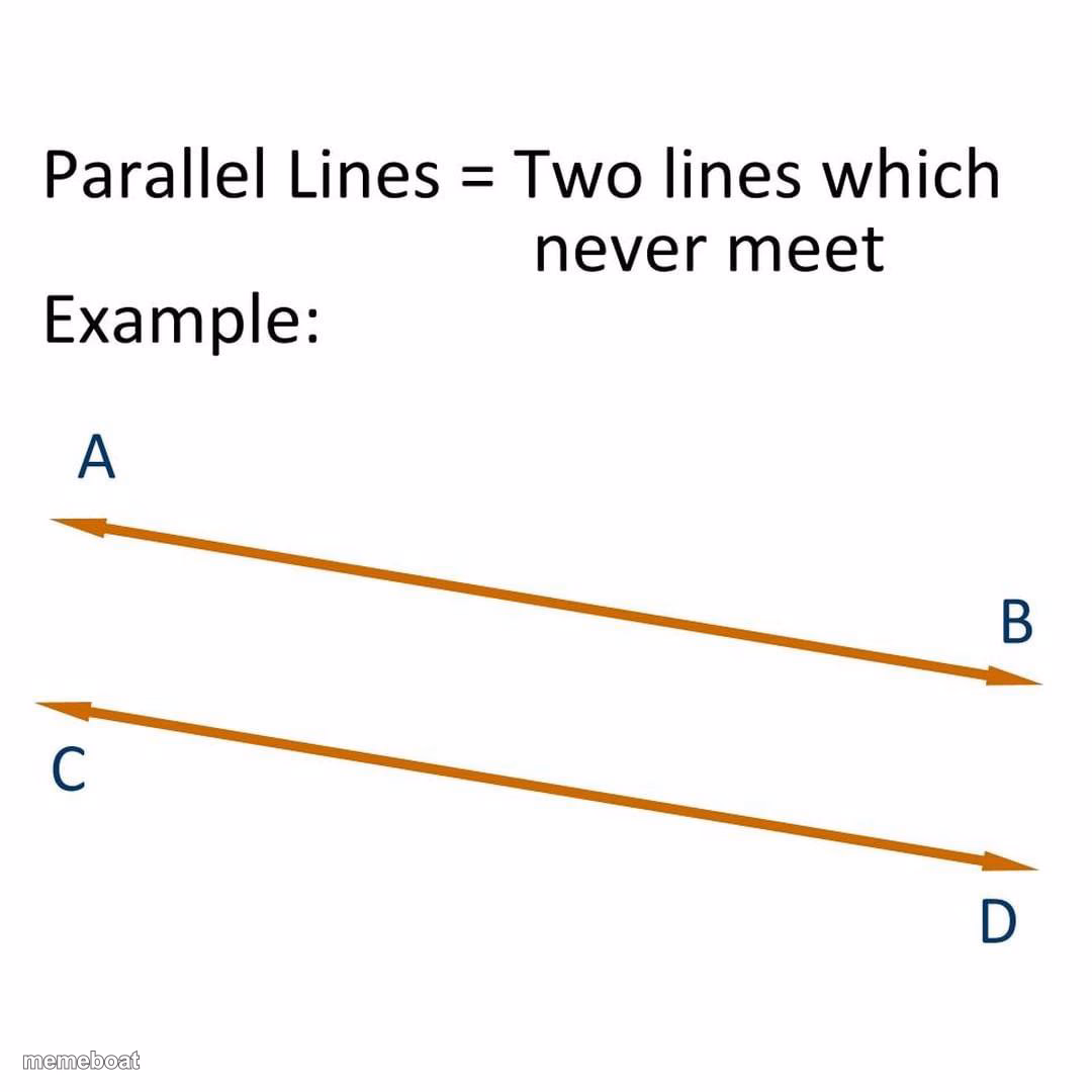 Two lines that never meet - meme generator image preview