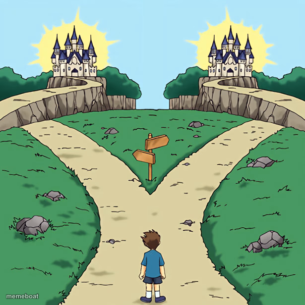 Two paths but they're both good - meme generator image preview