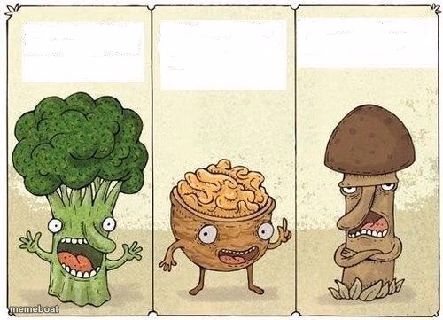 Two Veggies And A Nut - meme generator image preview