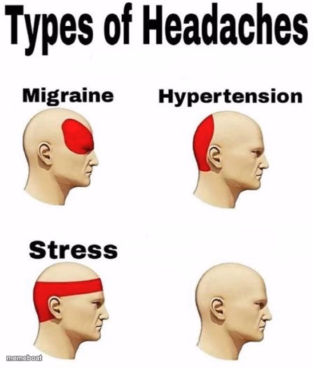 Types of headaches (cleared) - meme generator image preview