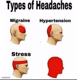 Types of Headaches meme
