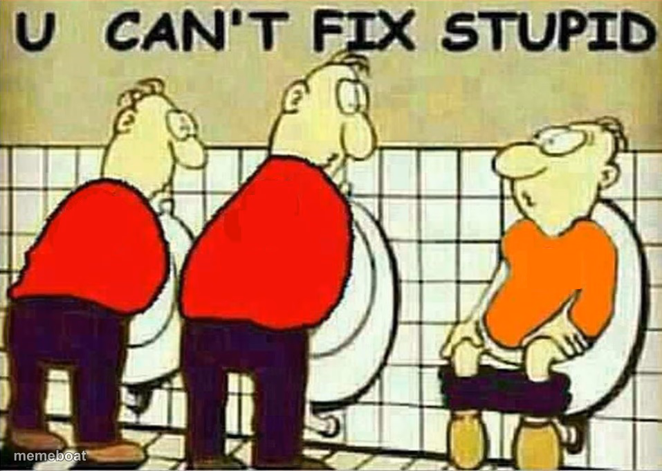 U Can't Fix Stupid - meme generator image preview