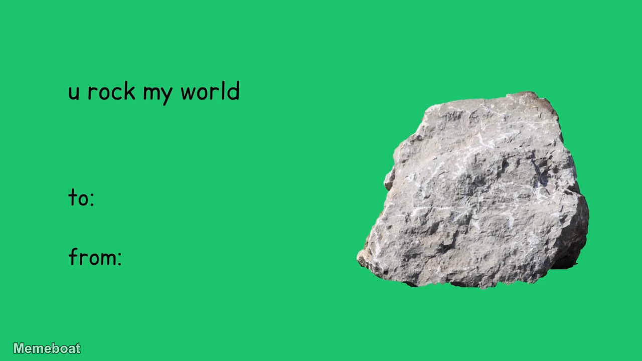 U Rock My World Valentine Card - meme generator image preview