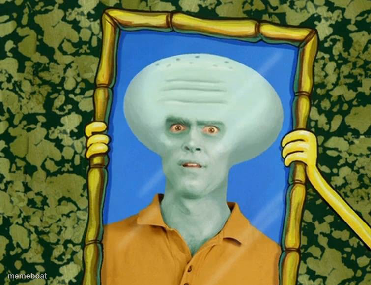 ugly squidward - meme generator image preview