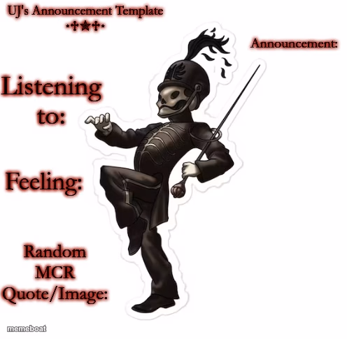 UJ's Announcement Template - meme generator image preview