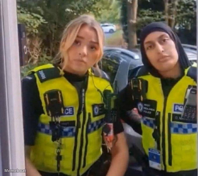 UK Police Officers at Your Door - meme generator image preview