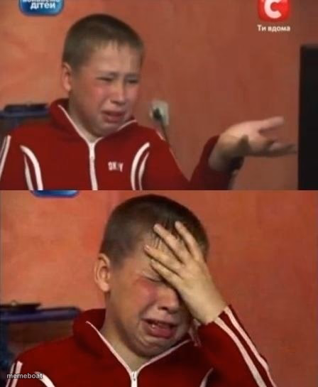 ukrainian kid crying - meme generator image preview