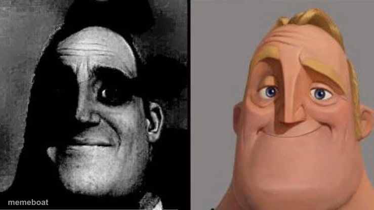 Uncanny Mr Incredible reversed - meme generator image preview