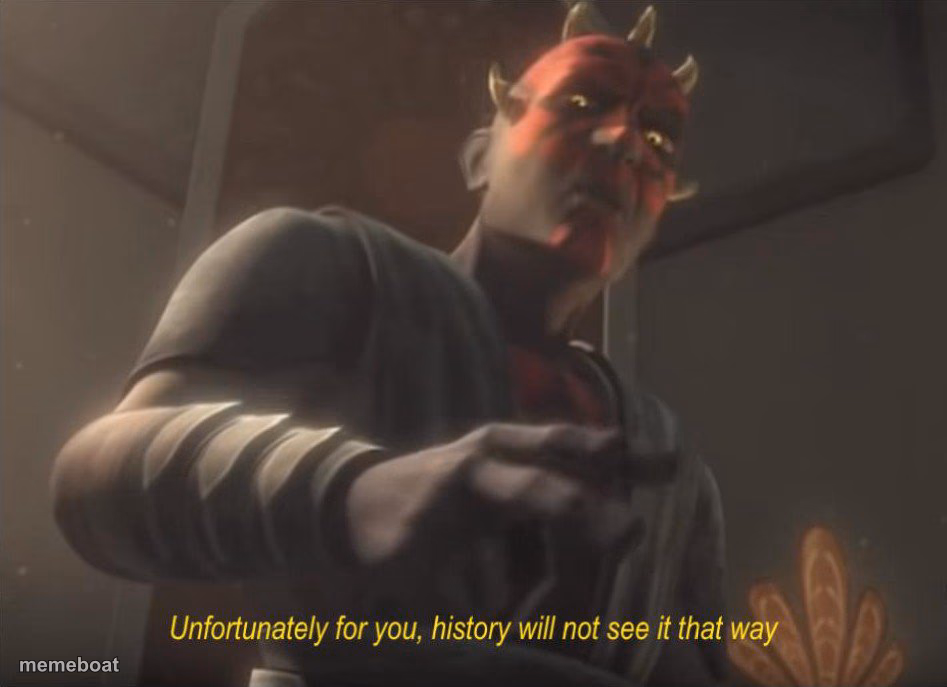 Darth Maul History Wont See It - meme generator image preview