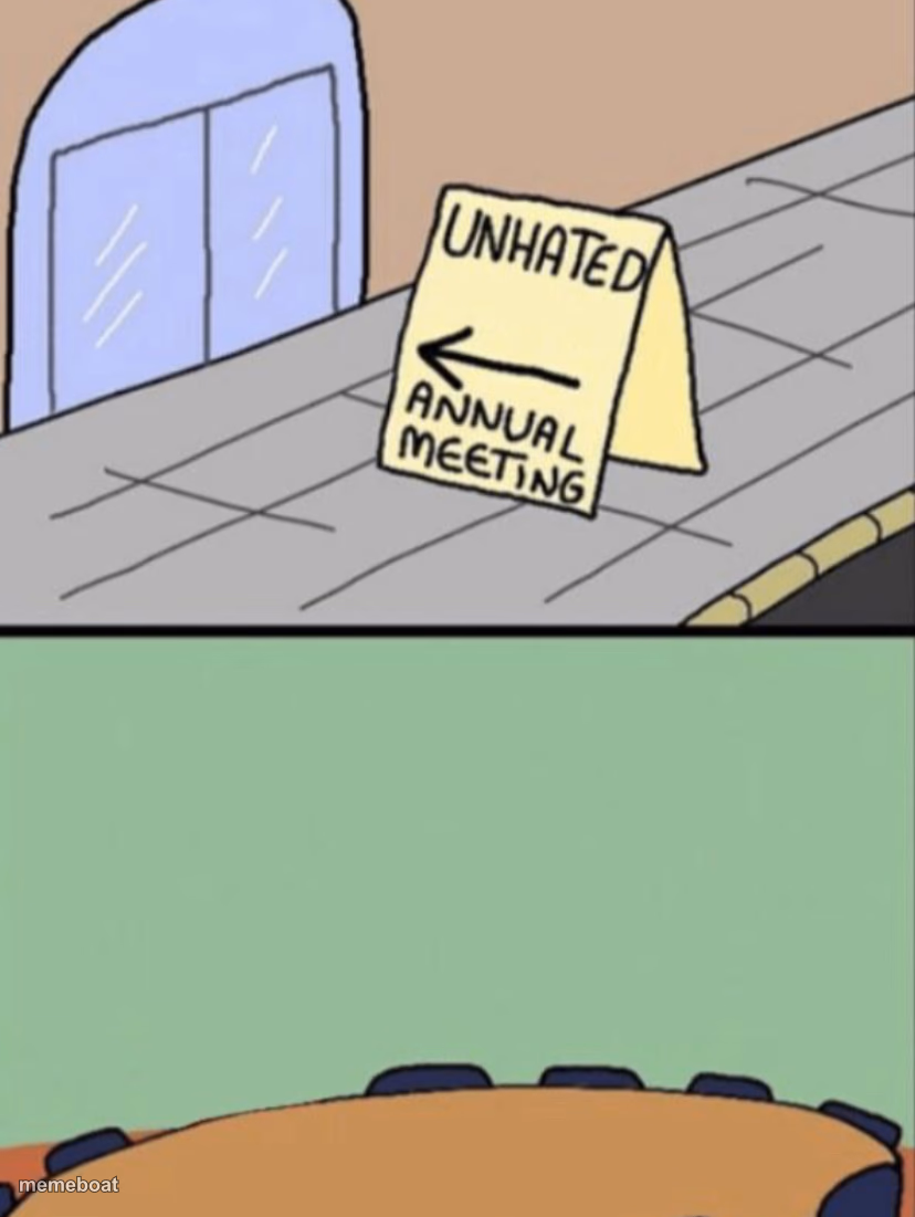Unhated Blank Annual Meeting - meme generator image preview