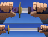 unsheathe sword