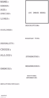 (Updated) Roleplay OC showcase