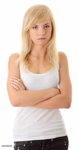 Upset Blonde Woman