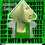 upvote beggar meme man