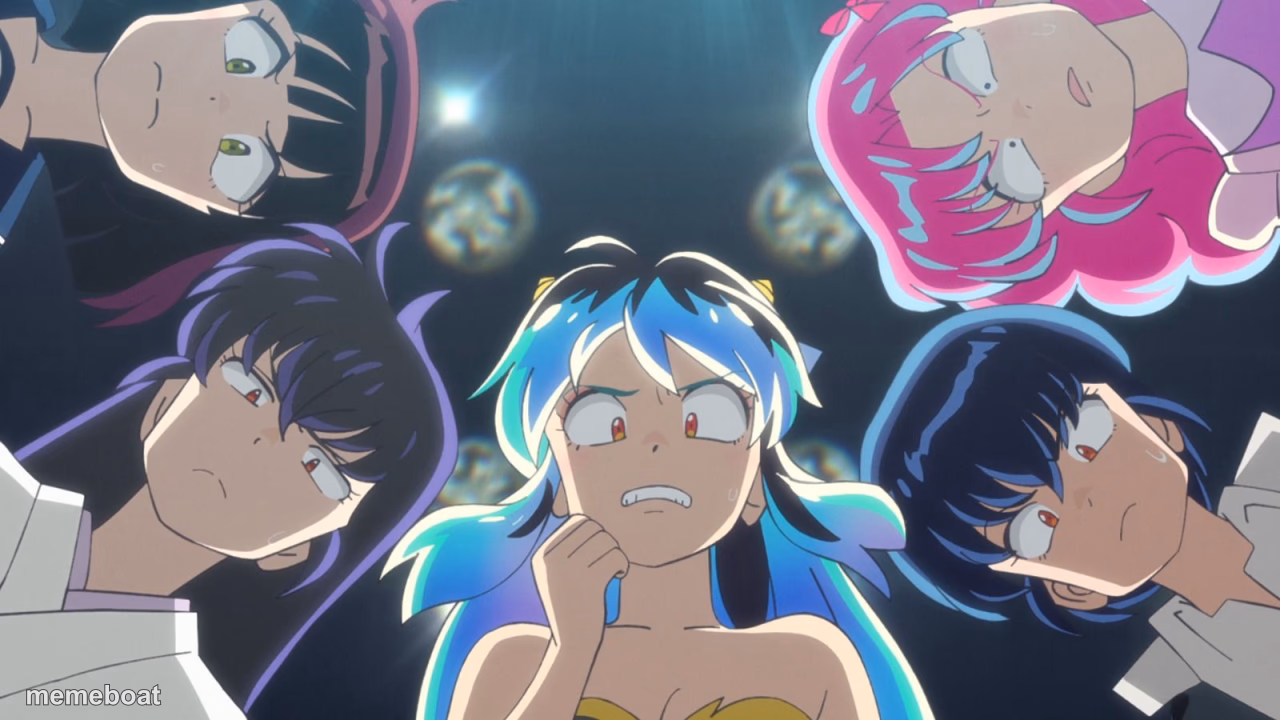 Urusei Yatsura Girls cringe faces - meme generator image preview