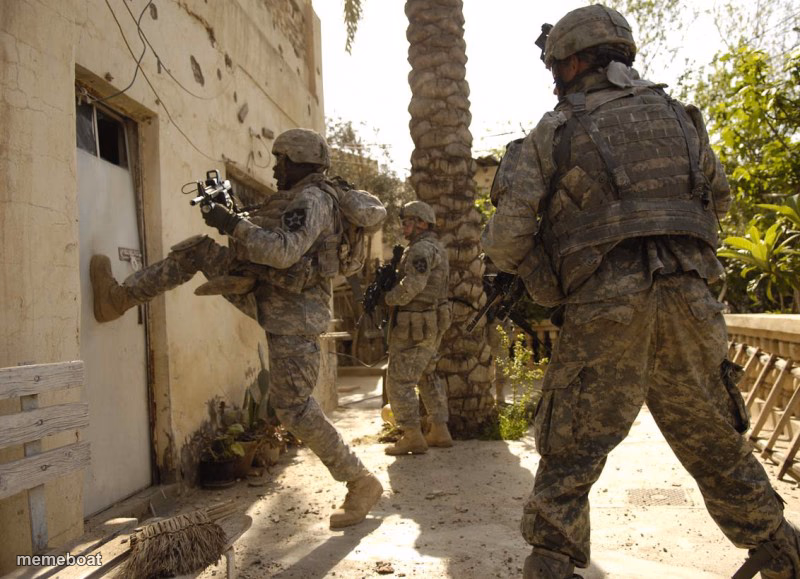 us military door kick - meme generator image preview