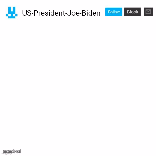 US-President-Joe-Biden announcement with blue bunny icon - meme generator image preview