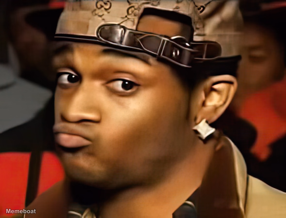 Usher Pursed Lips - meme generator image preview