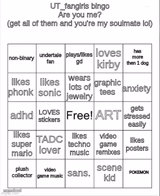 UT_fangirls bingo