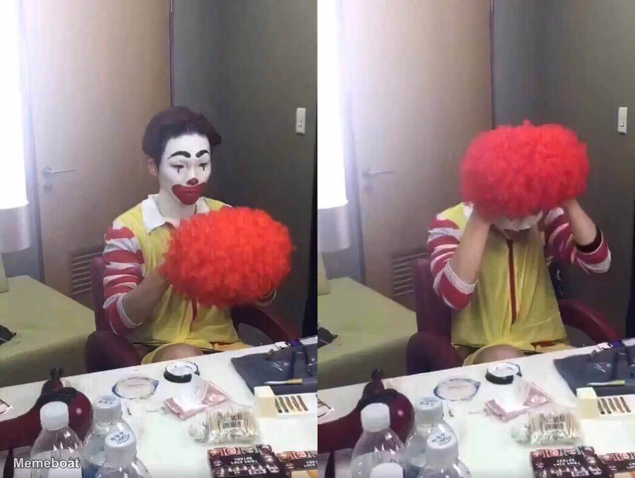 V as Sad Ronald McDonald - meme generator image preview