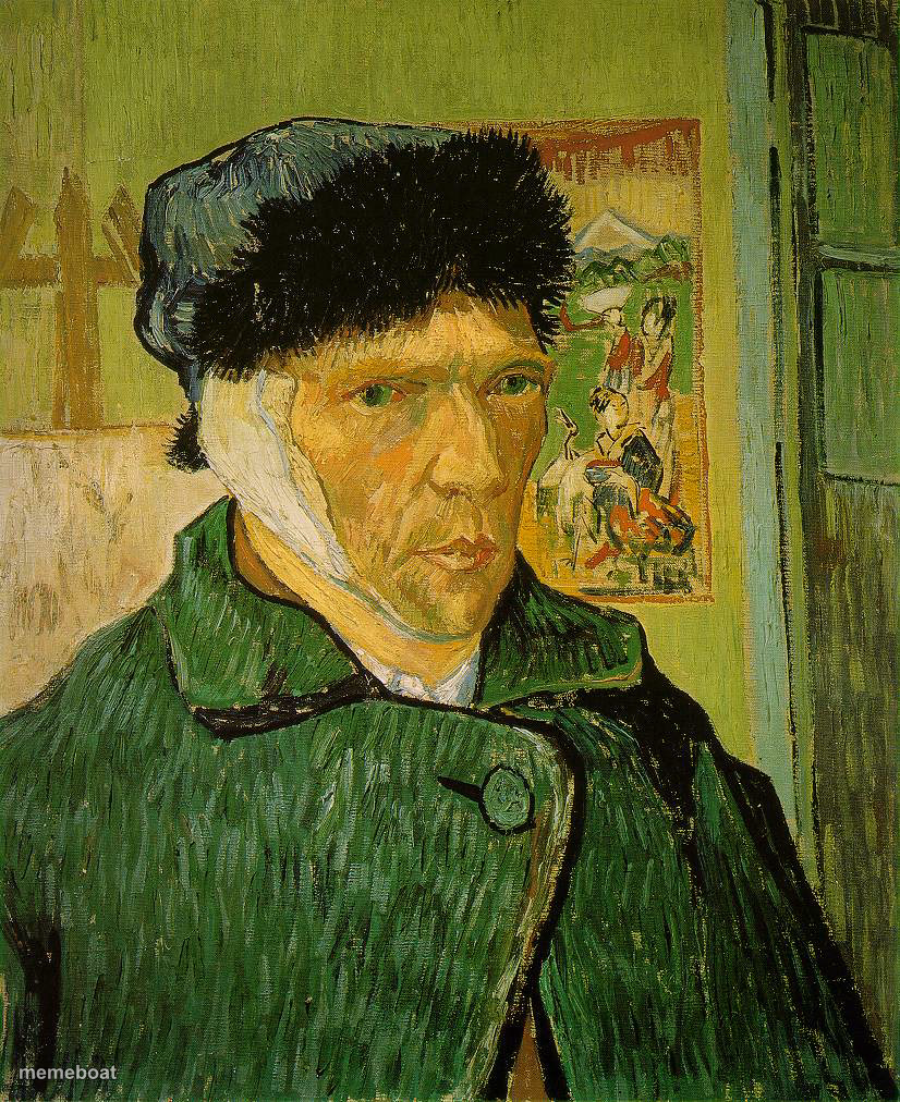 Van Gogh no ear - meme generator image preview