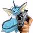 Vaporeon holds you at gunpoint