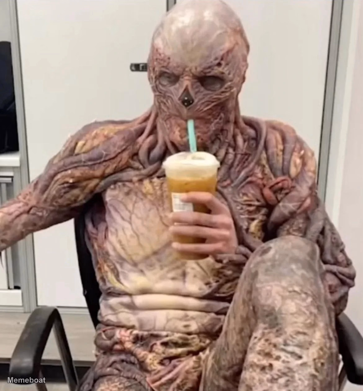 Vecna Drinking Starbucks - meme generator image preview