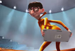 Vector rubbing his but on his keyboard
