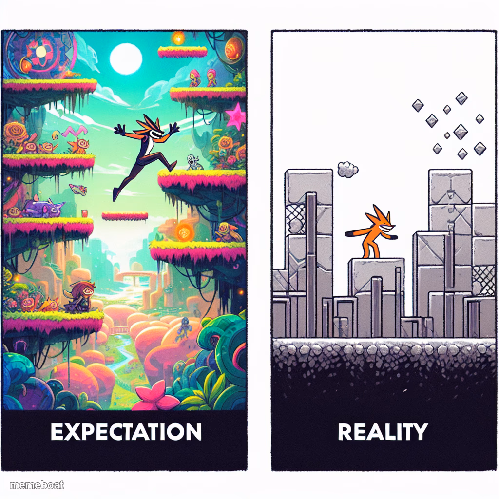 Video Game Expectations - meme generator image preview