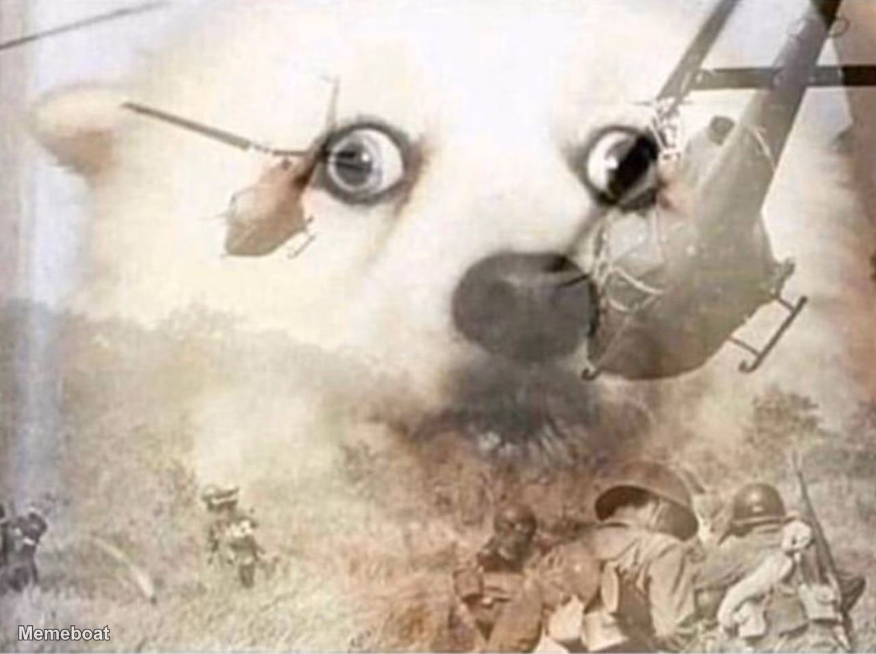 Vietnam War Flashback Dog - meme generator image preview