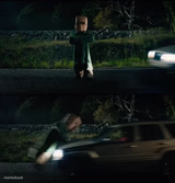 Villager run over by car
