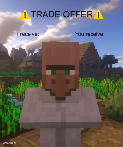Villager Trade Offer - meme generator image preview