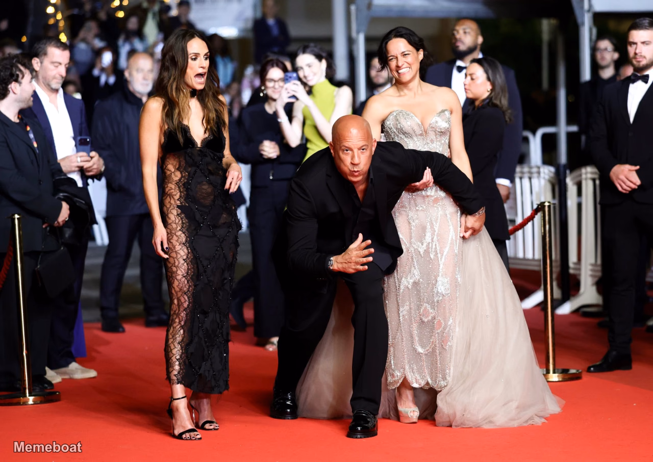 Vin Diesel Pretends to Race - meme generator image preview