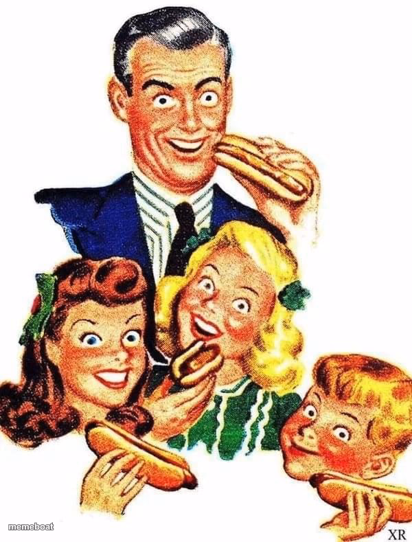 Vintage hot dog ad - meme generator image preview