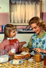 Vintage Mom and Daughter