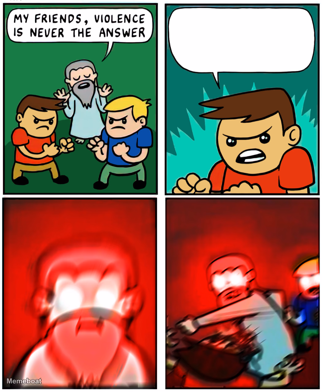 Violence Is Never the Answer - meme generator image preview