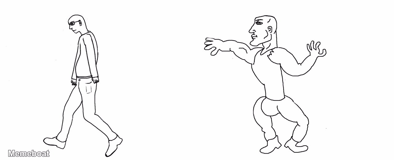Virgin vs Chad - meme generator image preview