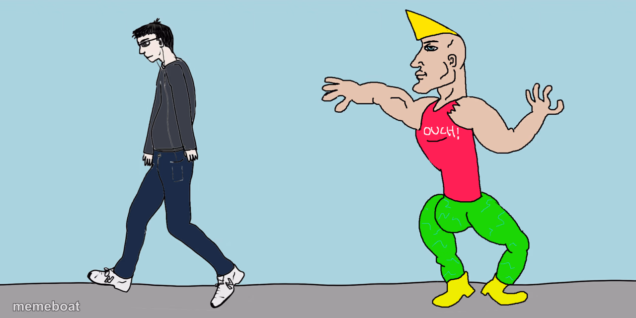 Virgin vs chad - meme generator image preview