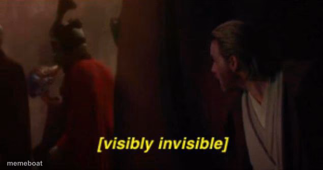 Visibly invisible - meme generator image preview