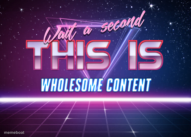 Wait a second this is wholesome content - meme generator image preview