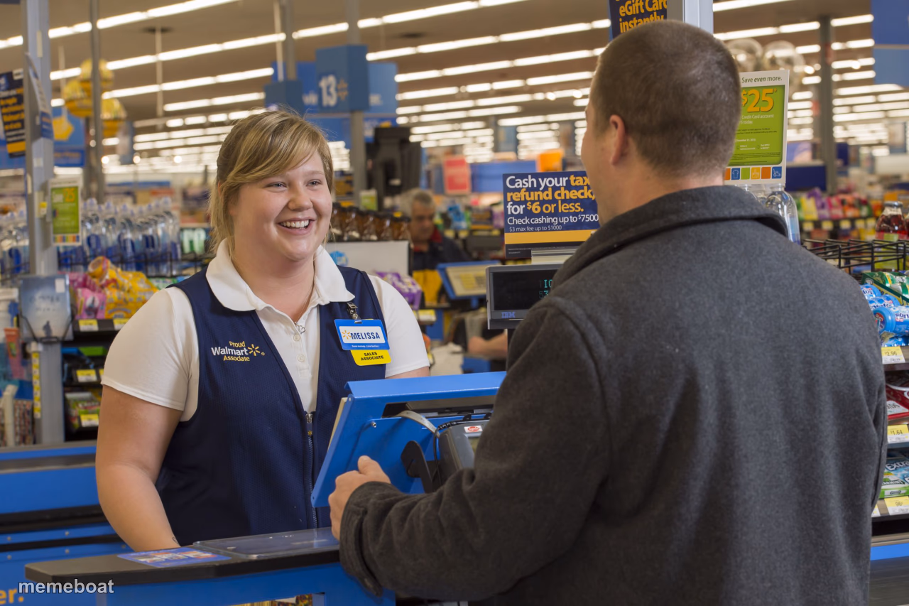 Walmart Checkout Lady - meme generator image preview
