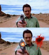 Walter White shooting gun